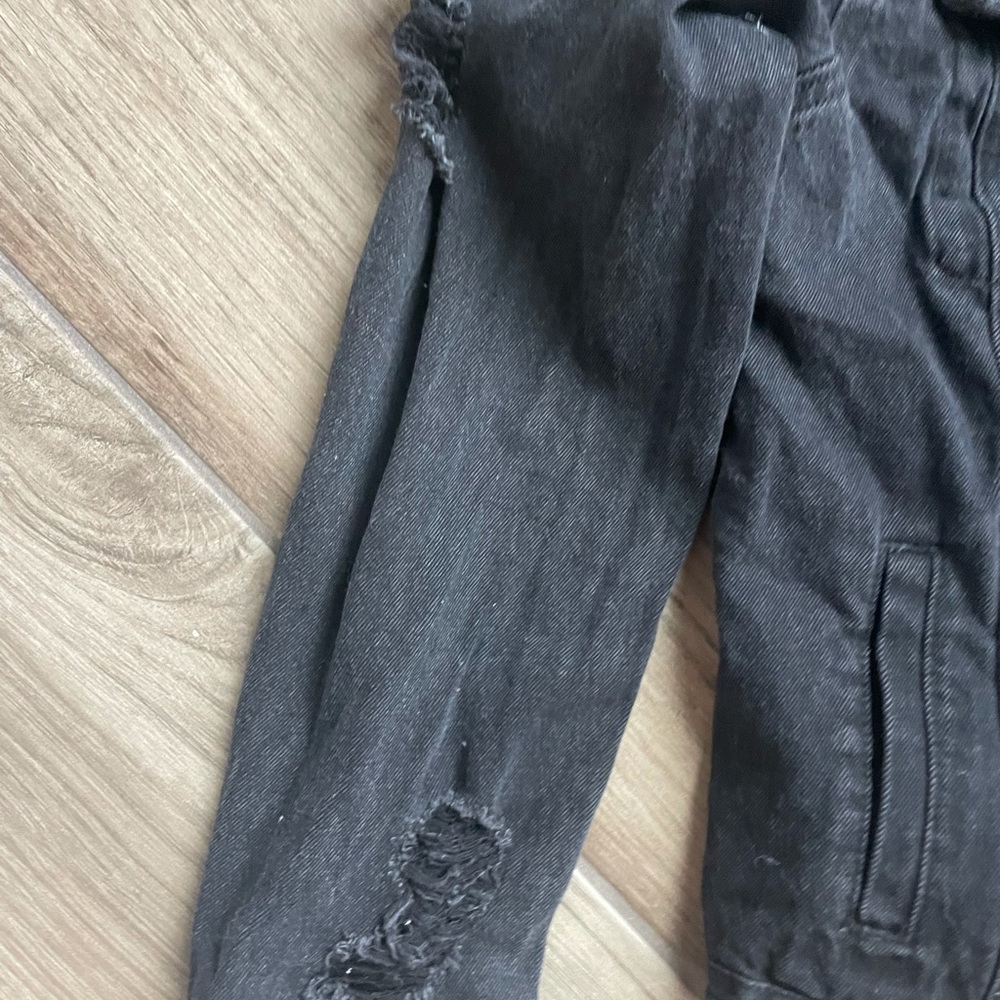 Basic Boyfriend Denim Jacket Black - image 6